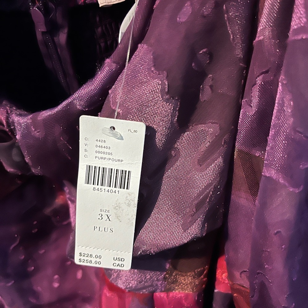 Anthropologie Purple and Red Printed Midi Dress - Picture 2 of 7